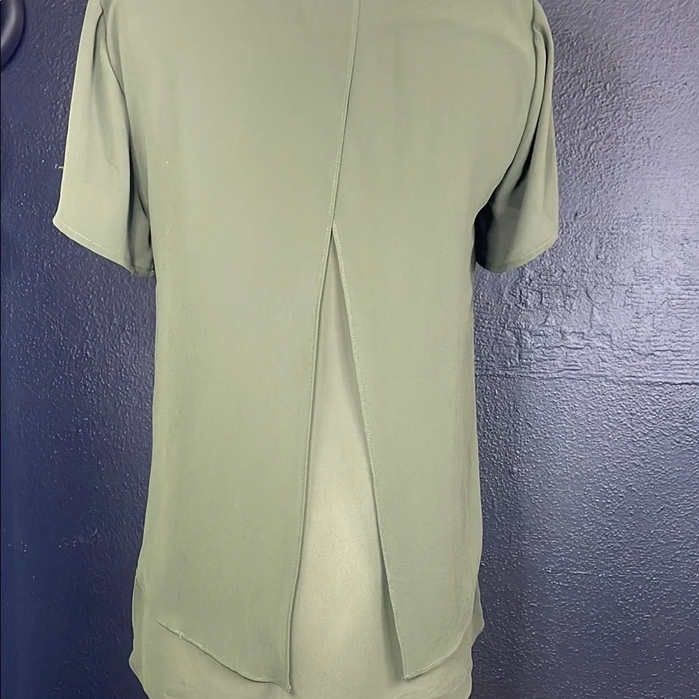 Michael Kors Green Short Sleeve Relaxed Blouse‎ Size S